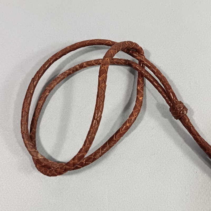 DRAGONNE EN CUIR MARRON POUR SABRE FRANCAIS OFFICIER MODELE 1822 1845 1882 OFFICIER CAVALERIE INFANTERIE EN CUIR TRESSE